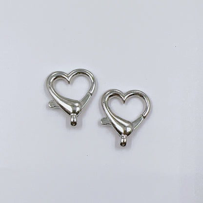 Spray Painted Alloy Heart Connector Clasps Metal Hardware 10pcs 15
