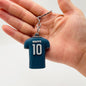 PVC Football Jersey Keychain Vibrant Sports Team Colors 6