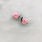 Heart Enamel CCB Plastic Acrylic Beads 12mm Colorful Mixed 50pcs 12