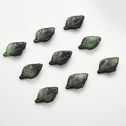 Czech Glass Beads Sunflower Leaf 16 x 23mm Multicolor Petal 20pcs 7