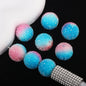 Gradient Bubblegum Beads 18mm Pink to Blue Sparkle Textured 10pcs