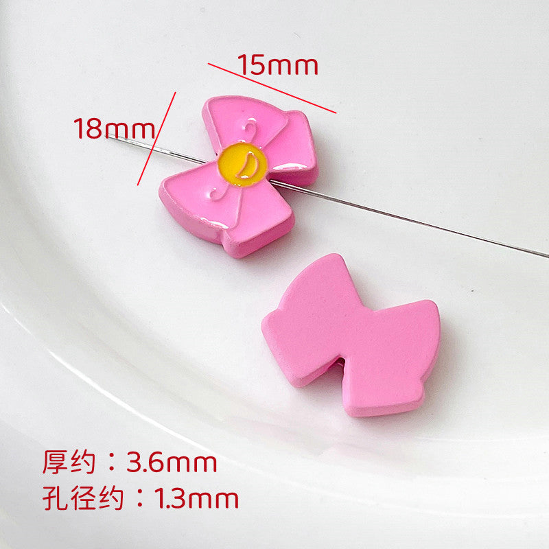 Cartoon Character Metal Beads Colorful Enamel Alloy 10pcs 9