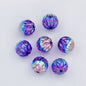 Transparent Flat Fireworks Acrylic Beads 15mm Sparkling Mixed 20pcs 13