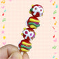 Hand Painted Starfish Acrylic Beads 16mm Christmas Cap Series 5pcs 7