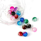 Crackle Round Glass Beads 10mm Assorted Colors 40pcs 4