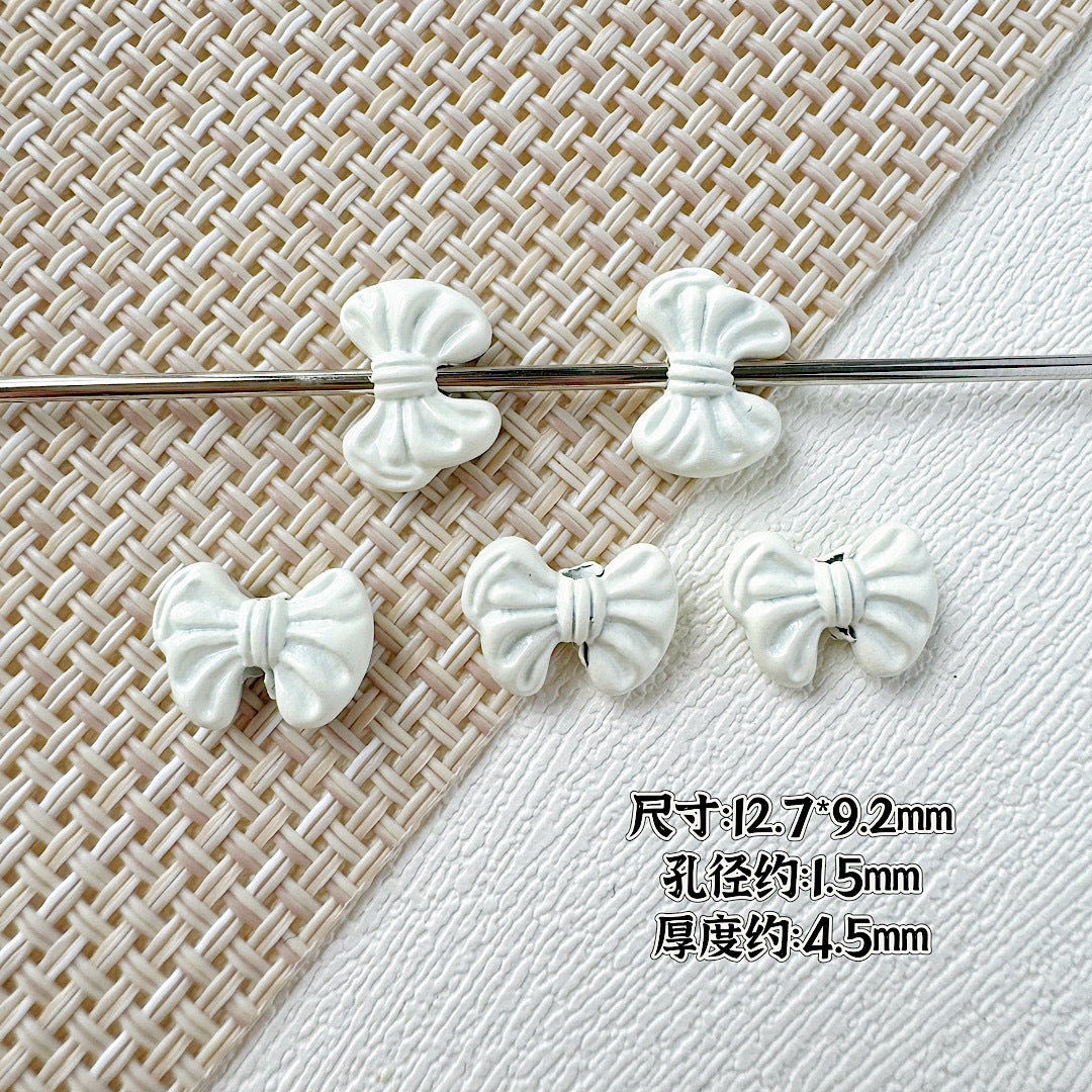 Round Bow Metal Beads 16mm 12mm Baking Painted 20pcs 13