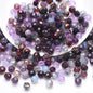 Faceted Football Glass Beads 8mm Electroplated Multicolor 50pcs 11