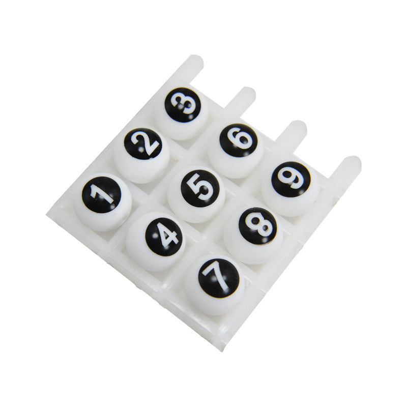 15mm Silicone Letter Beads Number Printed 0 to 9 50pcs 4