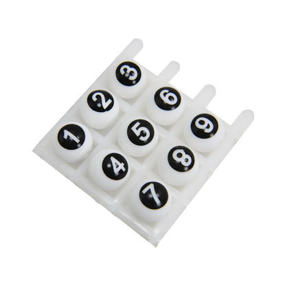 15mm Silicone Letter Beads Number Printed 0 to 9 50pcs 4