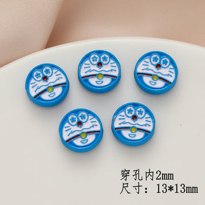 Cartoon Character Metal Beads Painted Enamel Alloy 10pcs 10