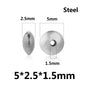 Stainless Steel UFO Spacer Beads 4-8mm Polished 100pcs 7