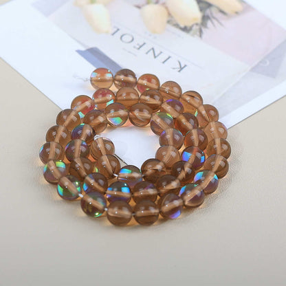 Mermaid Round Glass Beads 6mm Matte Pastel Jewel Tones 40pcs 54