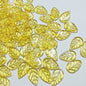Czech Glass Beads Leaf 18mm Dark Blue Gradient Gold Shimmer 100pcs 7