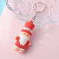 PVC Christmas Santa Claus Snowman Keychain Festive Holiday Charm 10