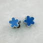Five Petal Flower Acrylic Beads 13mm Enamel CCB Plastic 50pcs 9