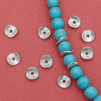 Alloy Irregular Brushed Spacer Beads 8mm Tibetan Silver Style 100pcs 3