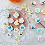 Animal and Plant Series Metal Beads 1.5mm Hole Double-Sided Painted Alloy 10pcs 4