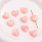 Marble Texture Heart Acrylic Beads 17mm Gradient Color Mixed 40pcs 3