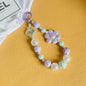Acrylic Beaded Flower Keychain Pastel Colors Elegant Floral Charm 15