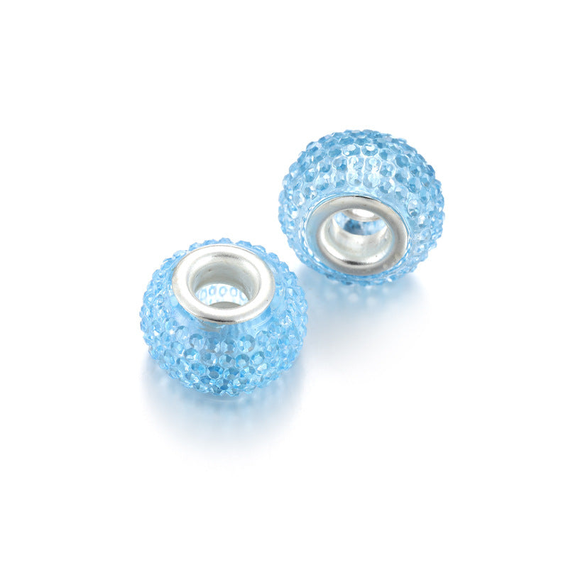 Bayberry Round Resin Beads 14mm Transparent Multicolor 100pcs 12