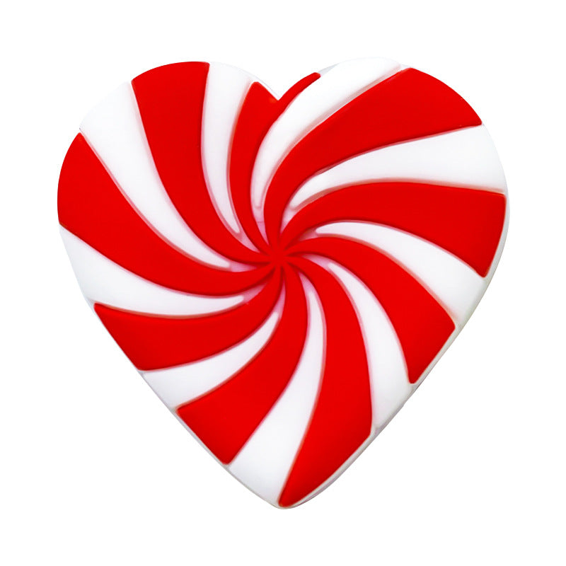 Silicone Focal Beads Love Candy Macaron Heart Pinwheel Stripes 20pcs 7