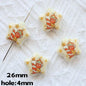 Printed Star Shaped Acrylic Beads 26mm Glossy Cartoon Design 20pcs 7