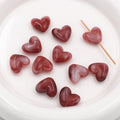 Marble Texture Heart Acrylic Beads 17mm Gradient Color Mixed 40pcs 4