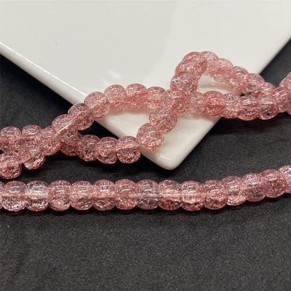 Crackle Flat Circular Glass Beads 6mm 8mm Pastel Mixed Colors 60pcs 10