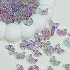 Sweet Bow Glass Beads 14mm Transparent Pastel Mixed Colors 50pcs 2