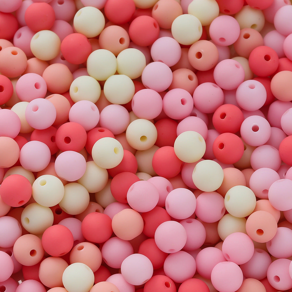 Rubberized Round Acrylic Beads 15mm Mixed Colors 20pcs 16