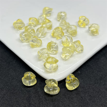 Transparent Duck Glass Beads 12mm Amber Translucent 100pcs 7