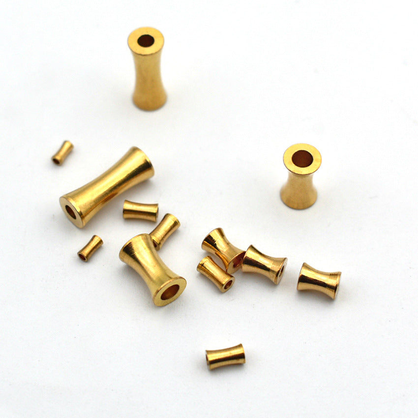 Brass Bamboo Tube Metal Beads 2-6mm Smooth Polished 100pcs
