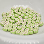 Six Petal Flower Metal Beads 7mm Dual Color Zinc Alloy 20pcs 6