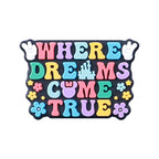 Silicone Focal Beads Dream Catcher Colorful Quotes Navy Background 20pcs 5