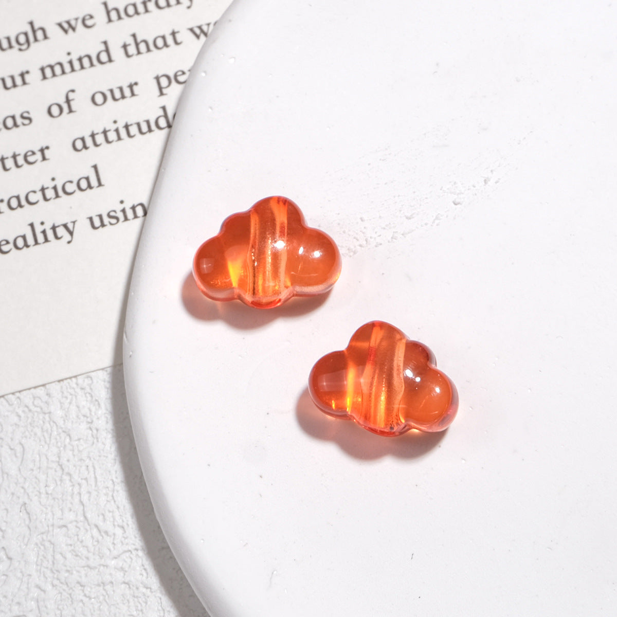 Clear Crystal Cloud Acrylic Beads 12mm Translucent Multicolor 50pcs 13