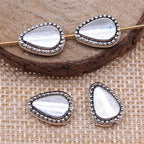 Water Drops Metal Beads 13mm Antique Silver Tone Zinc Alloy 30pcs