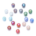Faceted Round Glass Beads 10mm Cut Surface Multicolor 20pcs 5