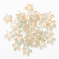 Electroplated Starfish Glass Beads 13-14mm Transparent 30pcs 22
