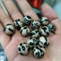 Leopard Dotted Resin Beads 10/12/16mm Glossy Mixed Colors 100pcs 4