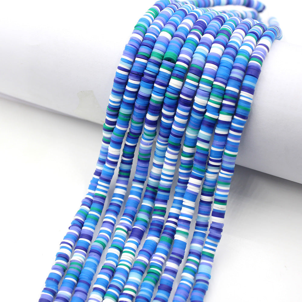 Flat Disc Clay Beads 6mm Colorful Matte Polymer 10strands 20