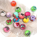 Transparent Bow Printed Acrylic Beads 16mm Glossy Floating 50pcs 4