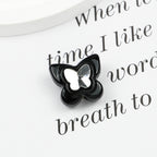 Painted Butterfly and Bear Acrylic Beads Imitation Zirconia Embedded 6pcs 3