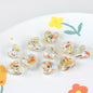 Vintage Japanese Hand Painted Heart Glass Beads 14-15mm 1pc 6