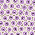 Flat Round Clay Beads 10mm Purple Eyes Pattern Polymer 100pcs 6