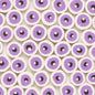 Flat Round Clay Beads 10mm Purple Eyes Pattern Polymer 100pcs 6