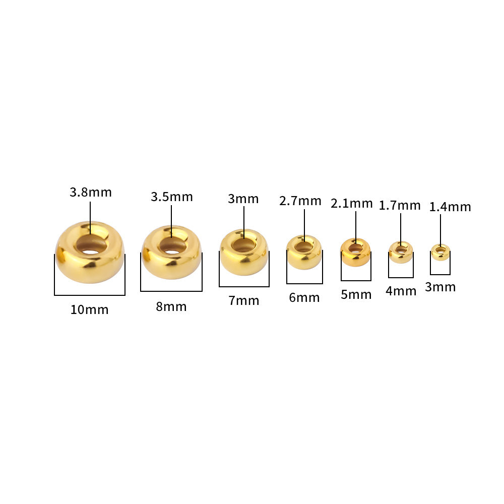 Metal Spacer Beads 3-10mm Polished Classic 2pcs 7