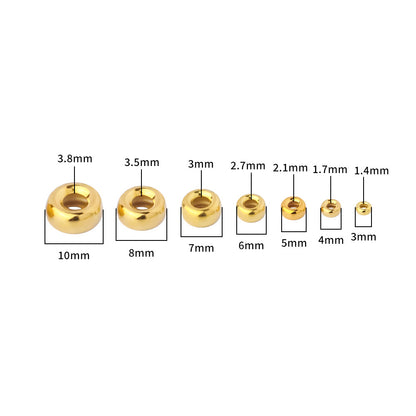 Metal Spacer Beads 3-10mm Polished Classic 2pcs 7