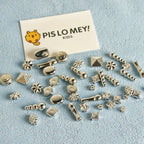 Plating Irregular Shaped Acrylic Beads Metal Colored Silver 100pcs 2