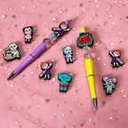 Silicone Focal Beads Cartoon Characters Side Profile 20pcs 3