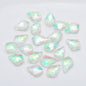 Electroplated Maple Leaf Glass Beads 11x16mm Double-Sided Single Hole 30pcs 31